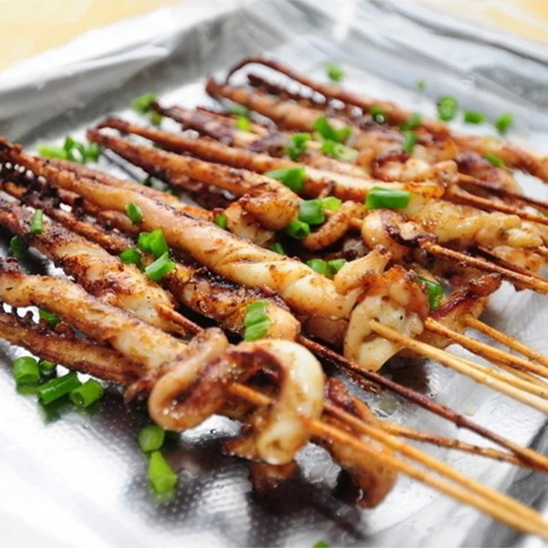 90 шт./компл. аксессуары для барбекю бамбуковые шампуры гриля Shish Kabob деревянные