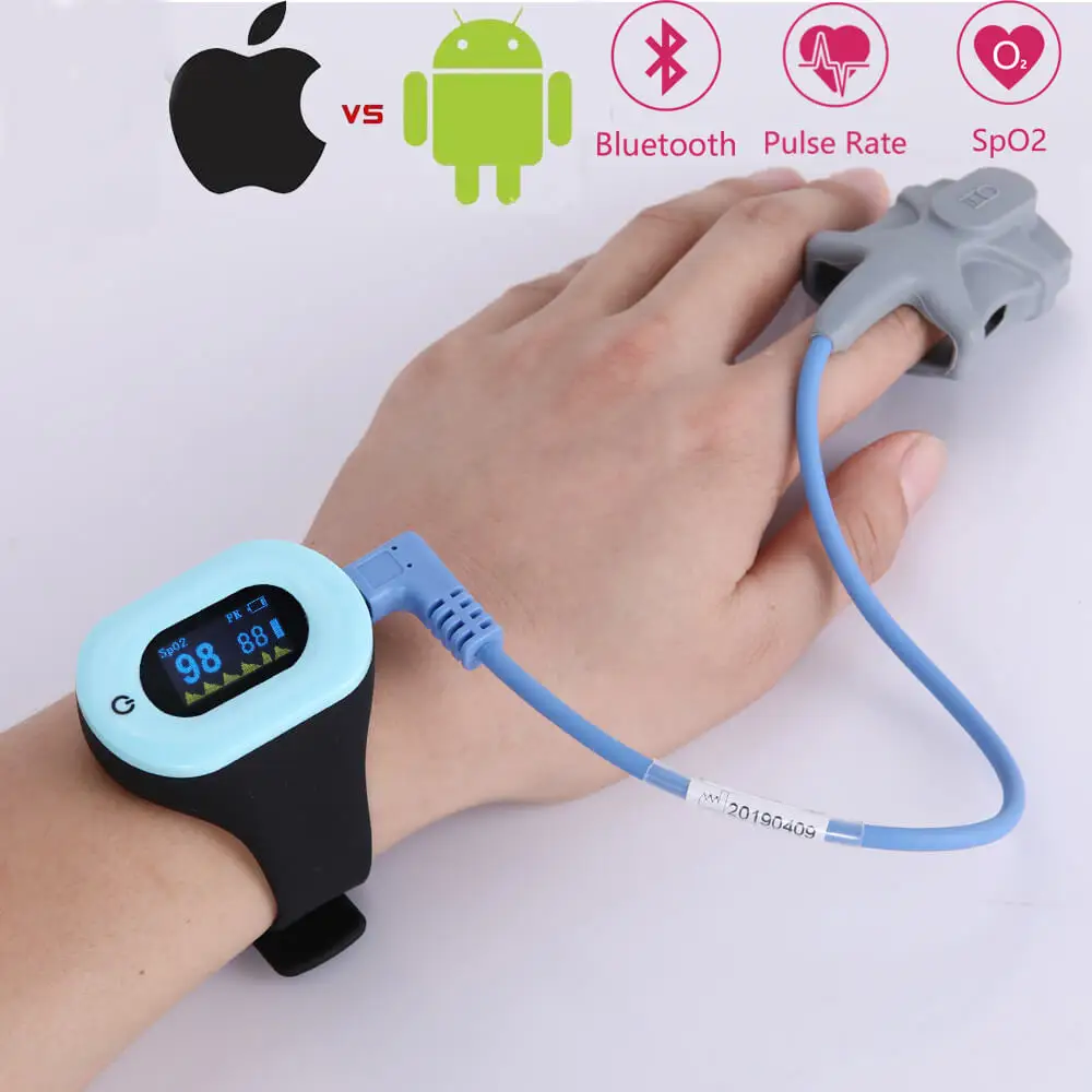 Перезаряжаемый Bluetooth-оксиметр OLIECO на запястье для Android и Apple iOS iPad iPhone аккумулятор