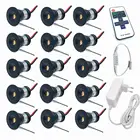 Мини светодиодные точечные светильники с пультом дистанционного управления, приглушаемый Точечный светильник, освещение для потолка, лестницы, кабинета, 1 Вт, 12 В постоянного тока