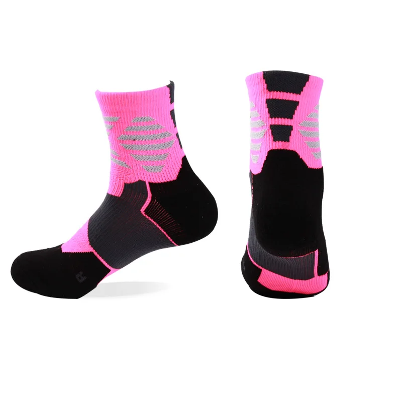 

New Style Men Elite Basketball Socks Separated Left Right Foot Thick Sports Socks Cotton Mid-tube Cycling Running Socks SKG013