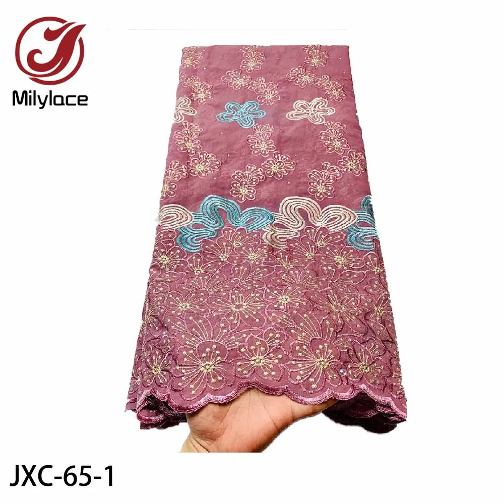 

Latest Swiss Voile Lace Fabric Cotton Embroidery Lace High Quality African French Lace Fabric for Wedding JXC-65