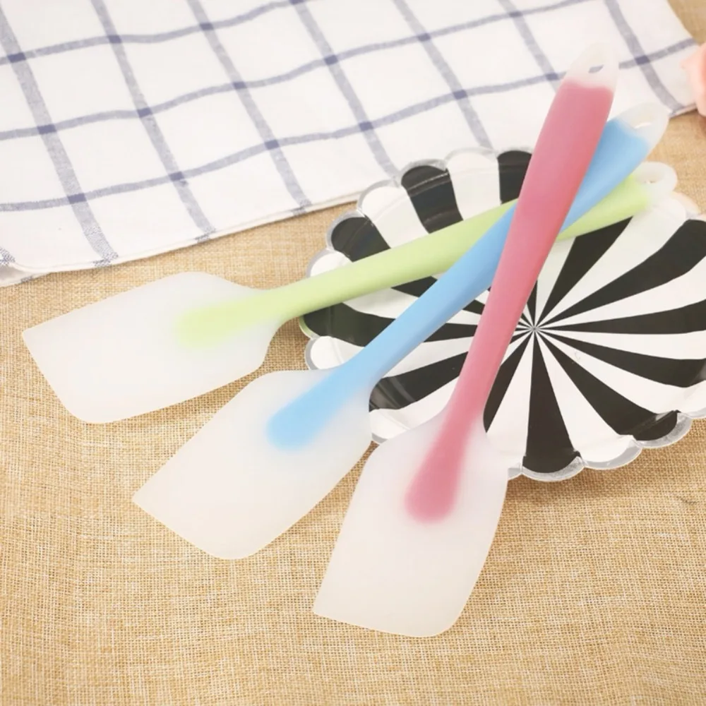 Инструменты для выпечки тортов 6 цветов Двойная силиконовая ложка шпатели