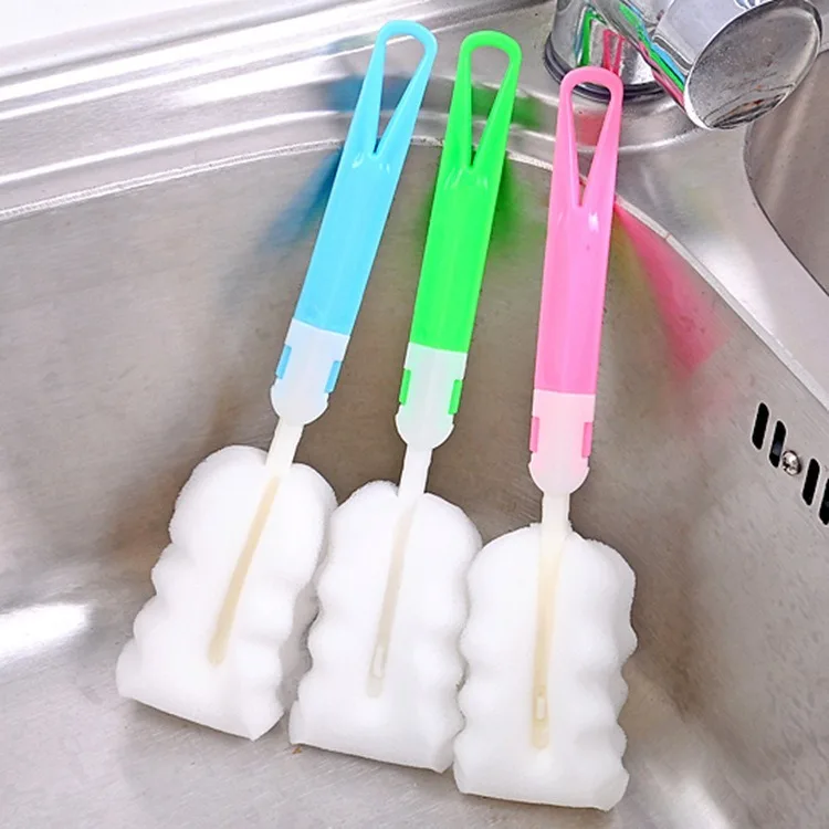 1 шт. Съемная длинная ручка губка кружка стакан для мытья кисти кухонные чистящие