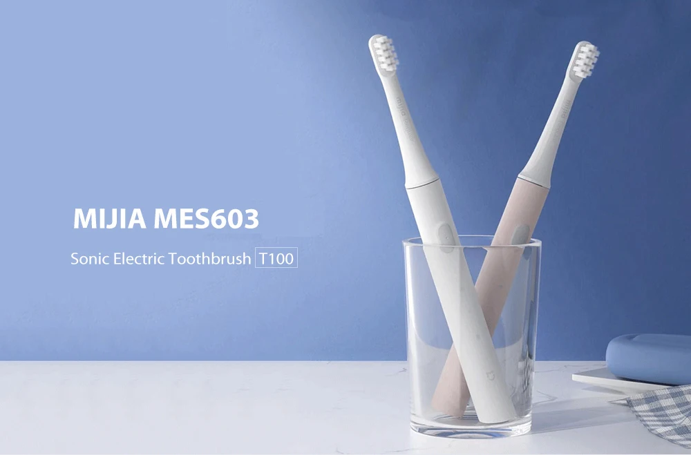 Xiaomi mijia T100 звуковая электрическая зубная щетка Водонепроницаемая ультра звуковая автоматическая зубная щетка USB перезаряжаемая с 2 скоростями уход за полостью рта