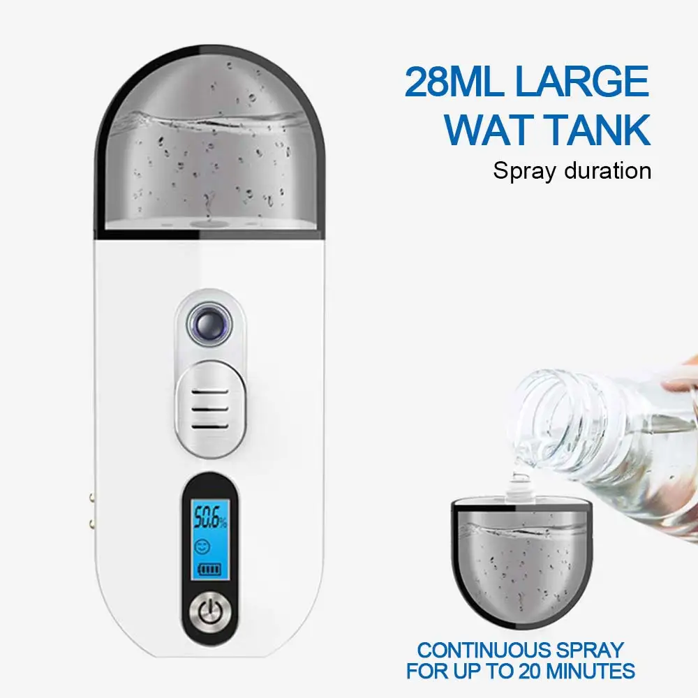 Нано аэрозоль прибор для увлажнения кожи измеритель влажности светодиодный