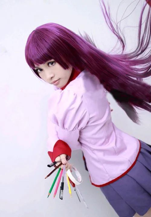 Парики для косплея Bakemonogatari Monstory senjougaхара Hitagi Busujima Saeko синтетические волосы