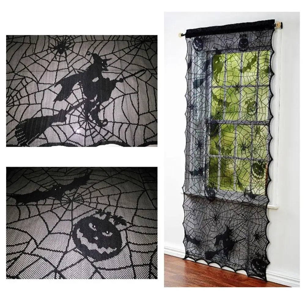 Страшное имитирование паутины кружева двери окна занавес для украшение на