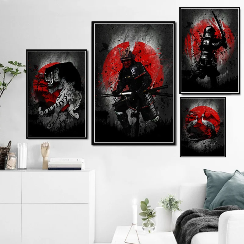 

Bonsa Bushido Samurai Kanji Ink Japanese Ninja Posters And Prints Wall Art Canvas Pictures Painting Aesthetic Room Decor Obrazy