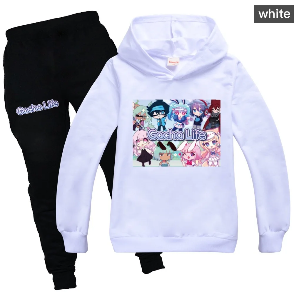 

2021 Wear Boys Sweatershirt + Casual Trousers Children Wear T-shirt Set Gacha Life Fashion Clothes Girls Hoodies T Shirt Autumn