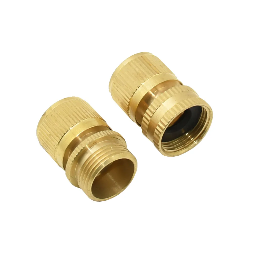 1pc Brass 1/2 3/4" Thread Quick Connector Garden Water Gun Connector Car Washing Machine Male/Female 1/2 3/4"  Tap adapter