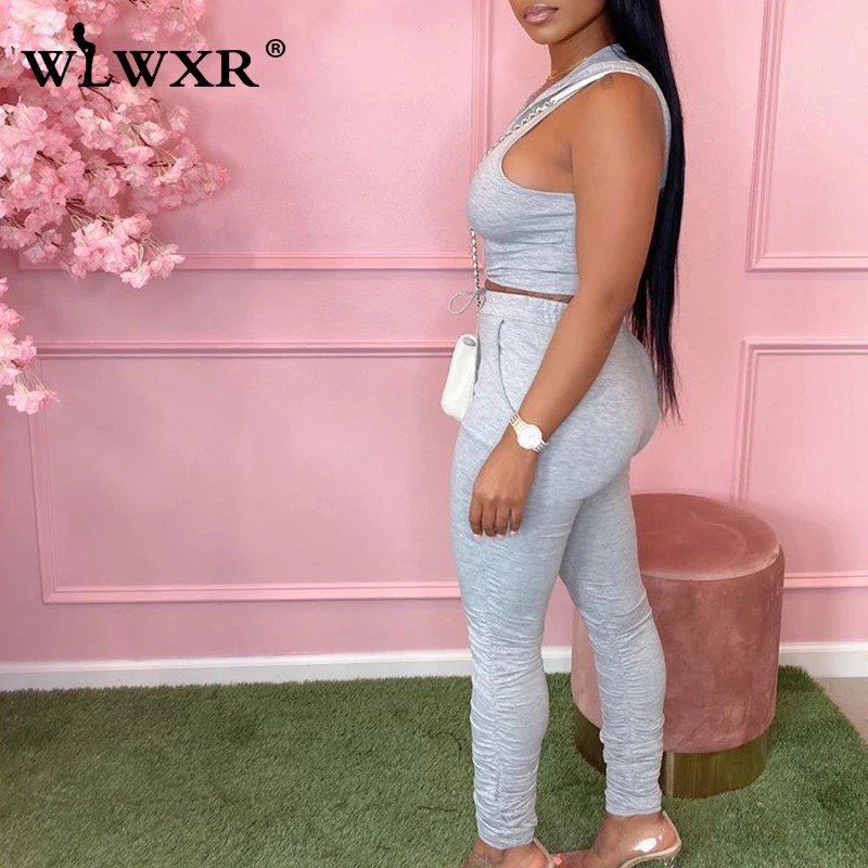 Повседневные неоновые летние наряды WLWXR комплект из 2 предметов женский