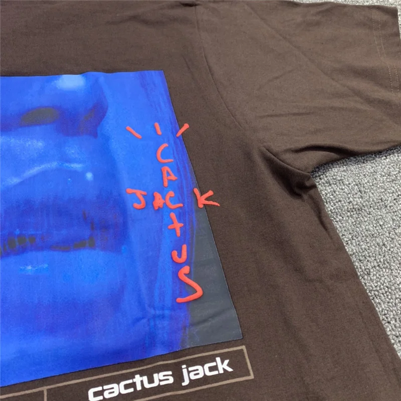 Футболка с принтом кактус для мужчин и женщин 2022ss | Мужская одежда