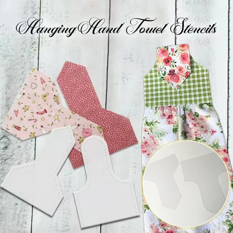 

Hanging Hand Towel Stencils Transparent DIY Towel Sewing Ruler Multipurpose Sewing Hanging Hand Towel Stencils Pattern Tools