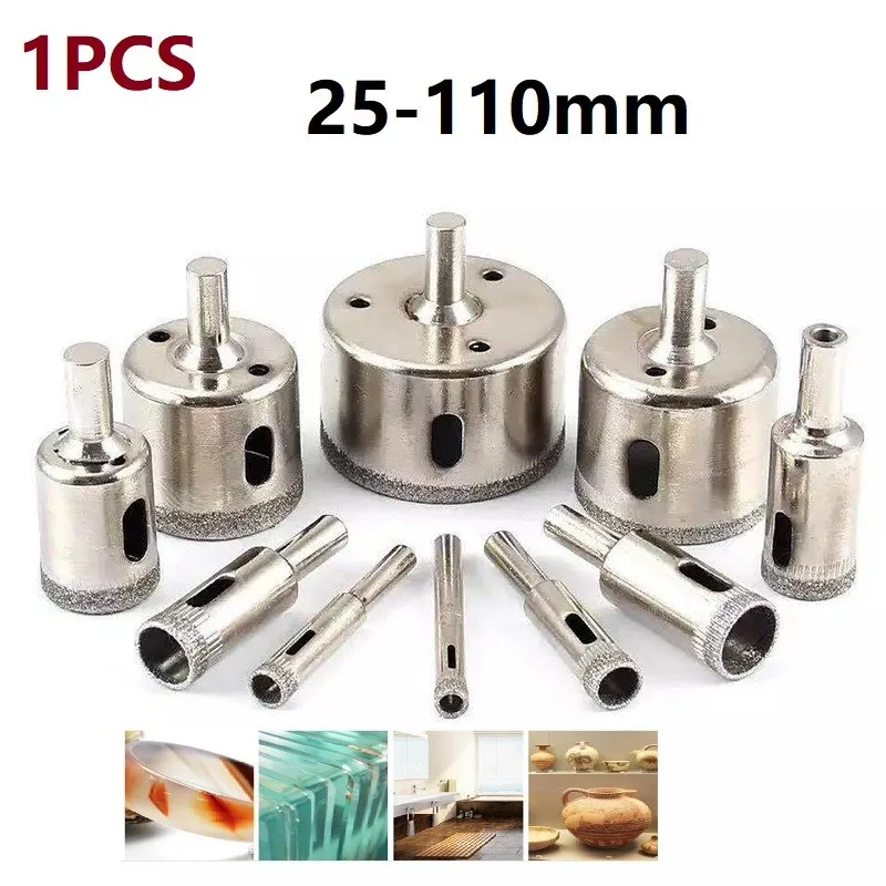 1pc 25mm-110mm Diamond Core Bits Ceramic Tile Glass Marble Granite Hole Saw Opener For Electric Drill Tool