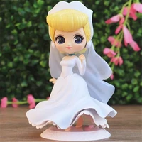 disney wedding dress cinderella princess 12cm action figure doll toys wedding party gifts cake topper kids gifts