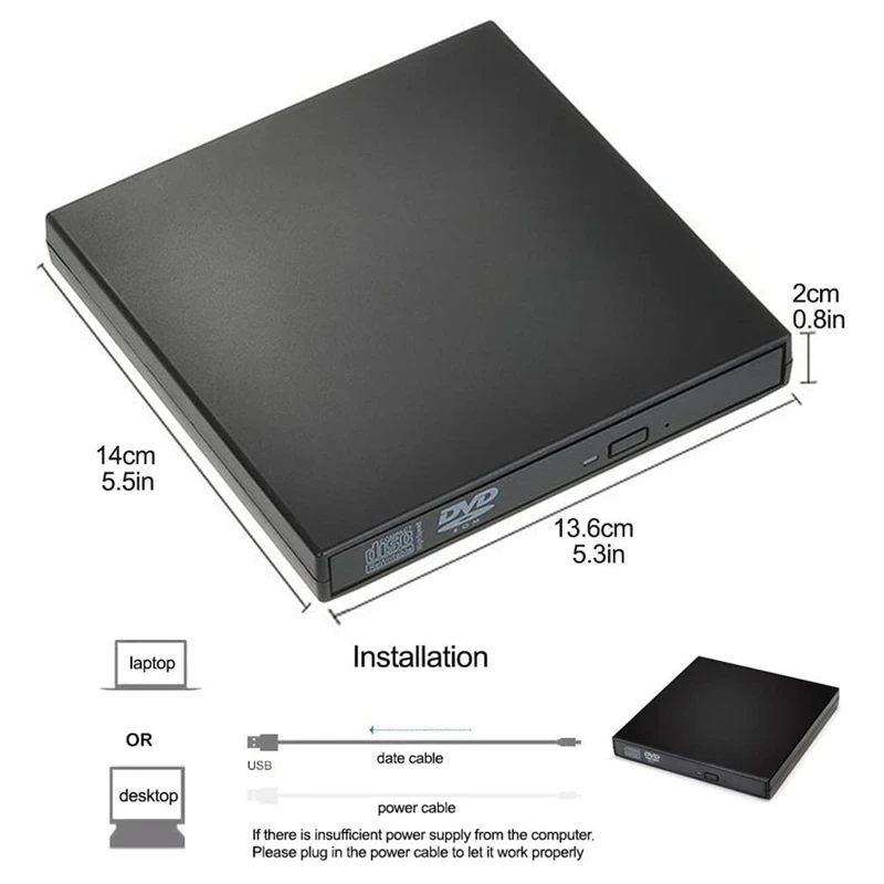 Внешний USB 2 0 CD диск портативный внешний DVD тонкий RW R комбо горелки писатель плеер