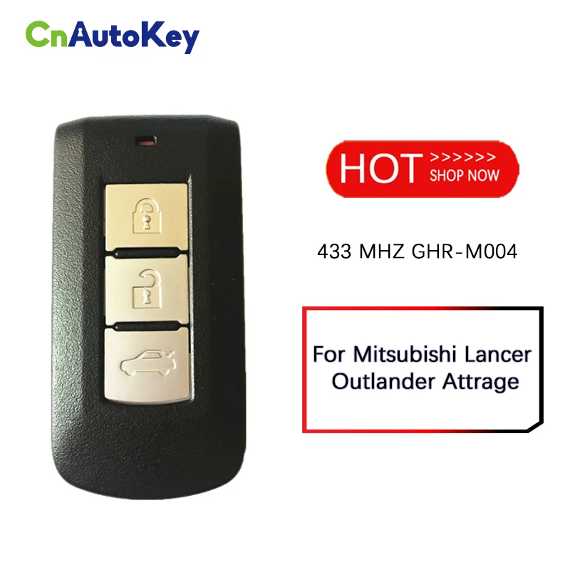 CN011009 orijinal ve satış sonrası Mitsubishi Lancer için 3 düğme akıllı uzaktan anahtar 433Mhz PCF7938(47) çip GHR-M004 B637B330
