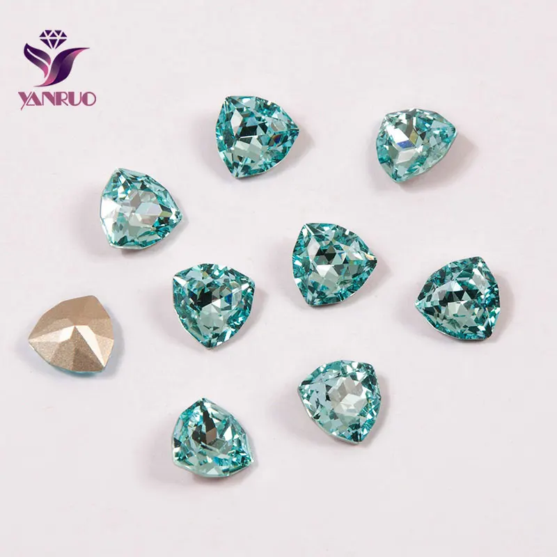Aquamarine YANRUO 4706 триллиантные необычные стеклянные камни Сделай Сам стразы остроконечные украшения поделки бриллианты для одежды - Цвет: Aquamarine
