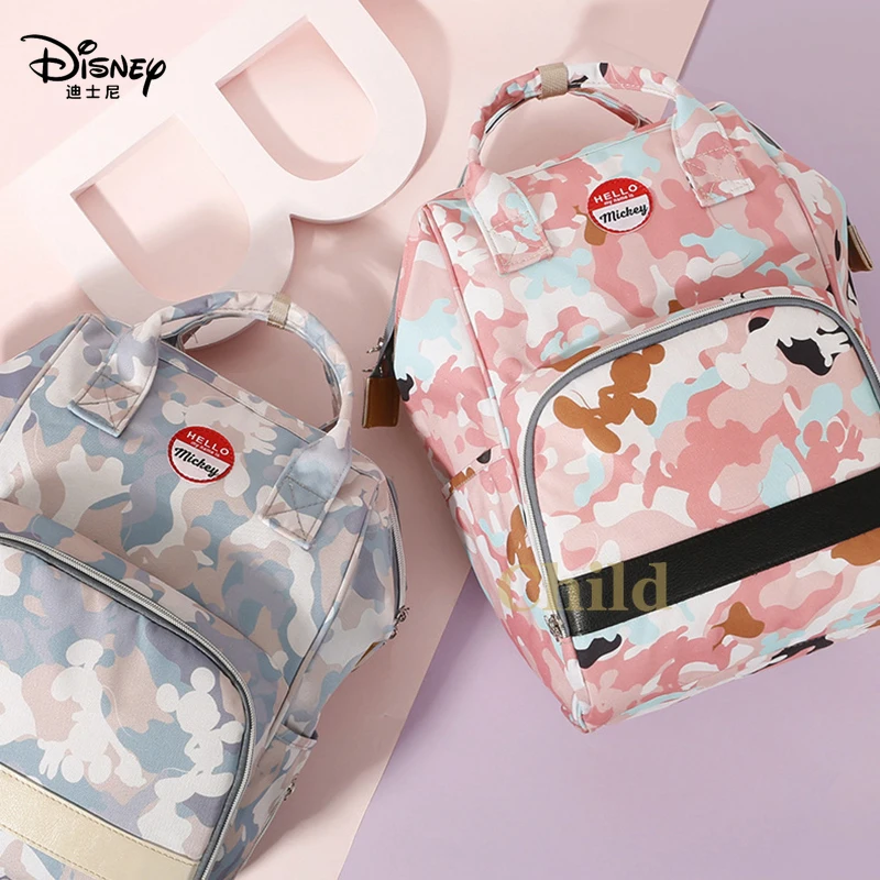 

Disney Mommy Bag Multifunctional Large Capacity Backpack Mother's Outing Package Dry and Wet Isolation Maternal and Child Bag