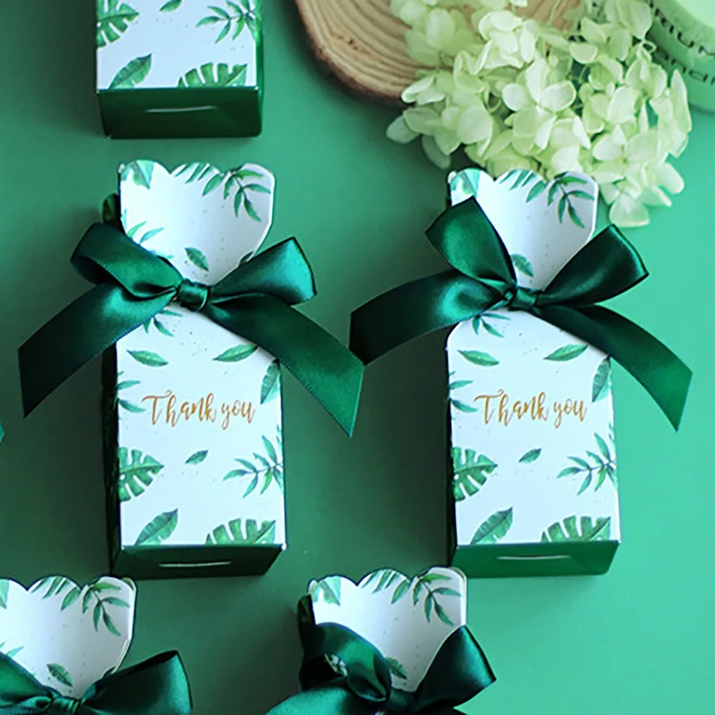 Бесплатная доставка новинка 2019 модные зеленые бумажные коробки для конфет