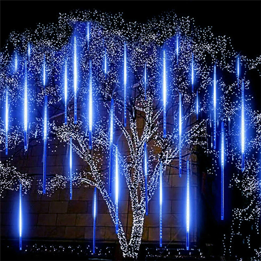 144LED/288LED Solar Meteor Shower String Lights 30CM Waterproof Xmas Decoration Light Falling for Party Lamps | Лампы и освещение