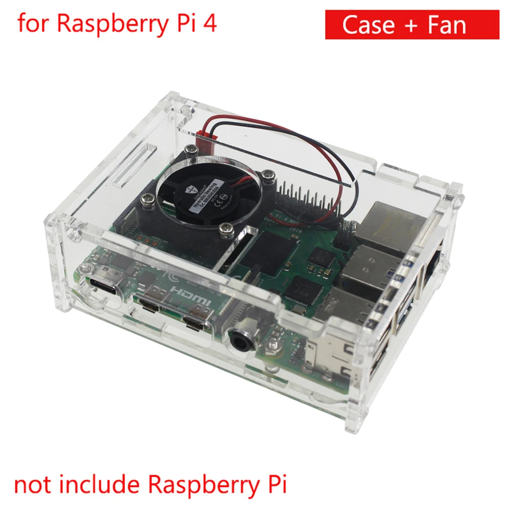 Прозрачный защитный чехол для Raspberry Pi Fan 2A вентиляторы охлаждения 5 В защита