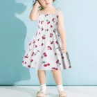От 2 до 12 лет летнее платье для девочек, комбинация с фруктами и животными, Пляжное Платье для девочек