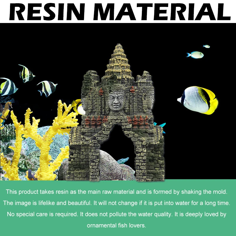 Аквариумное украшение статуэтка Будды из древнего камня для аквариума