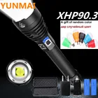 Самый мощный светодиодный фонарик Xlamp XHP90.3 XHP70.2, светодиодный фонарик USB XHP50, тактический фонарь с зумом, перезаряжаемая батарея 18650 26650