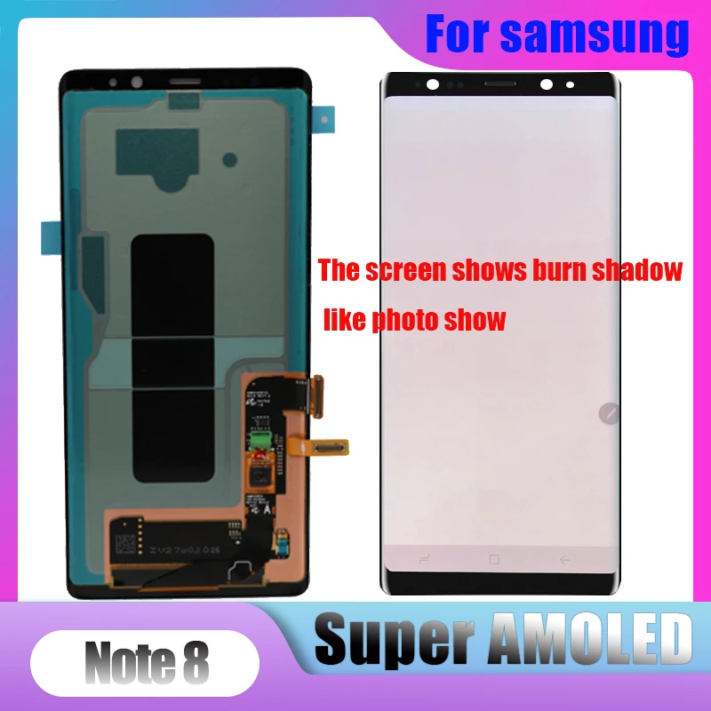 SUPER AMOLED 6 3 ''note 8 ЖК-дисплей с ожоговым тенем для SAMSUNG GALAXY Note8 N9500 N950F сенсорный