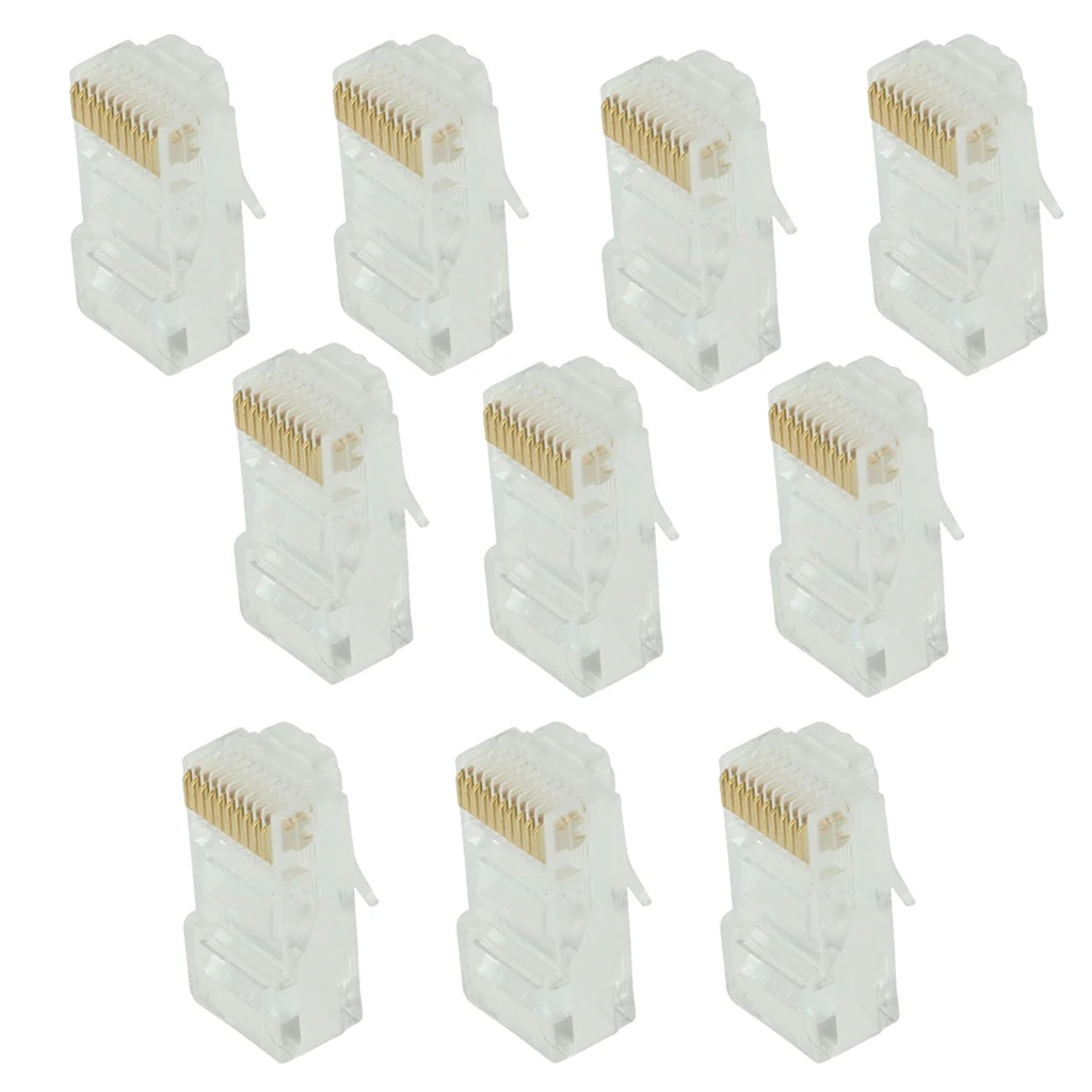 10 шт./упаковка сетевые Ethernet-порты Keystone Jack CAT5 10P10C RJ50 | Компьютеры и офис