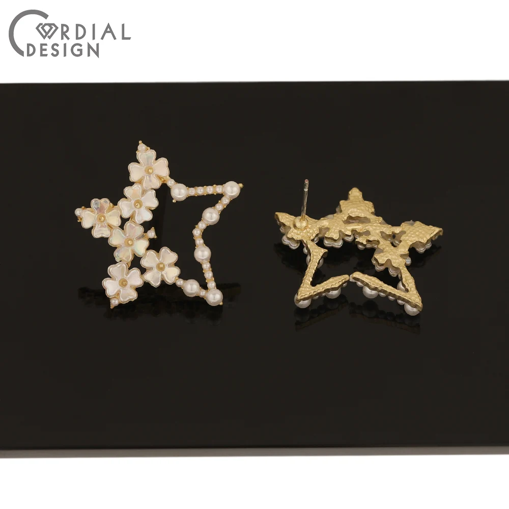 

Cordial Design 50Pcs 29*30MM Jewelry Accessories/Earring Findings/Resin Effect/Imitation Pearl/DIY Parts/Hand Made/Earrings Stud