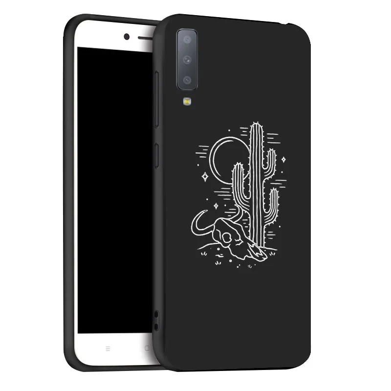 x076 Чехол для samsung A6, A8 Plus, A7, A9, чехол, мягкий, 3D, мультяшный, силиконовый, черный, окрашенный, чехол для телефона, для samsung Galaxy A5, бампер - Цвет: x076