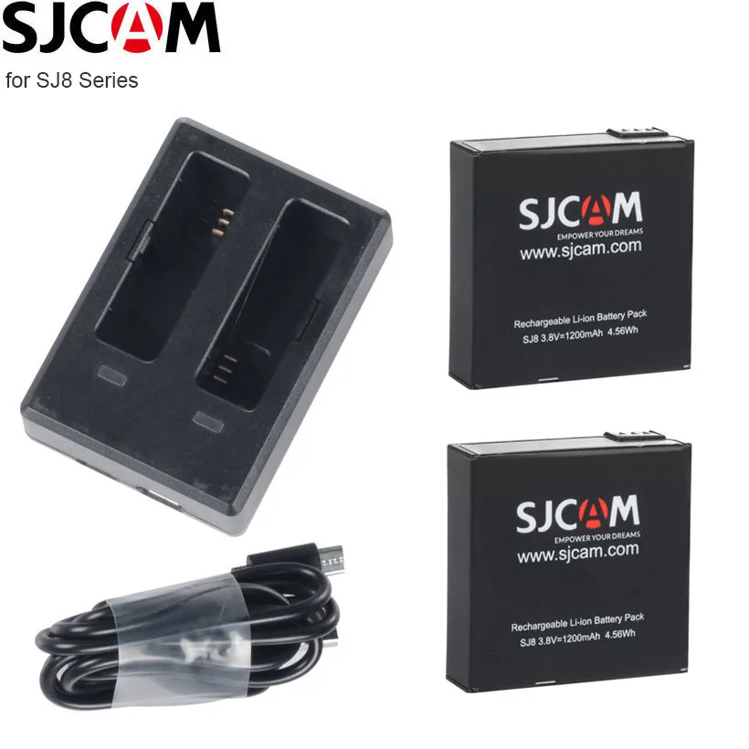 Оригинальный аккумулятор SJCAM SJ8 PRO 2 шт. 1200 мАч литий ионный запасной для PLUS двойное