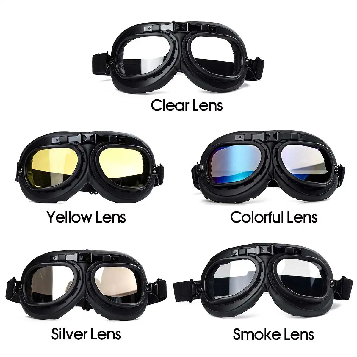 

Motorcycle Vintage Goggle Retro Eyewear Goggle Glasses Helmet Goggles Motrcross Scooter Bike Cycling Windproof