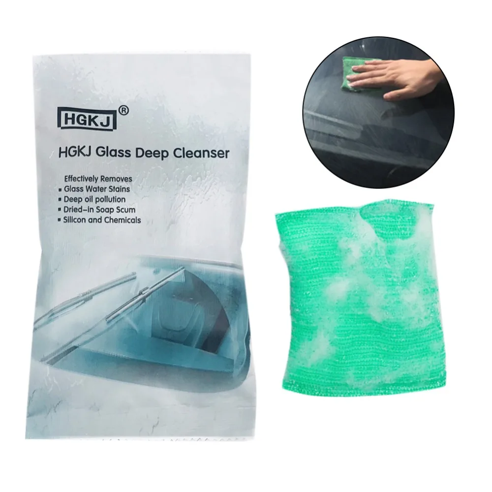 1pc Car Glass Oil Film Scratch Removing Cleaning Washing Sponge Removed Dirt Scratches Grease Resins Repair Universal | Автомобили и