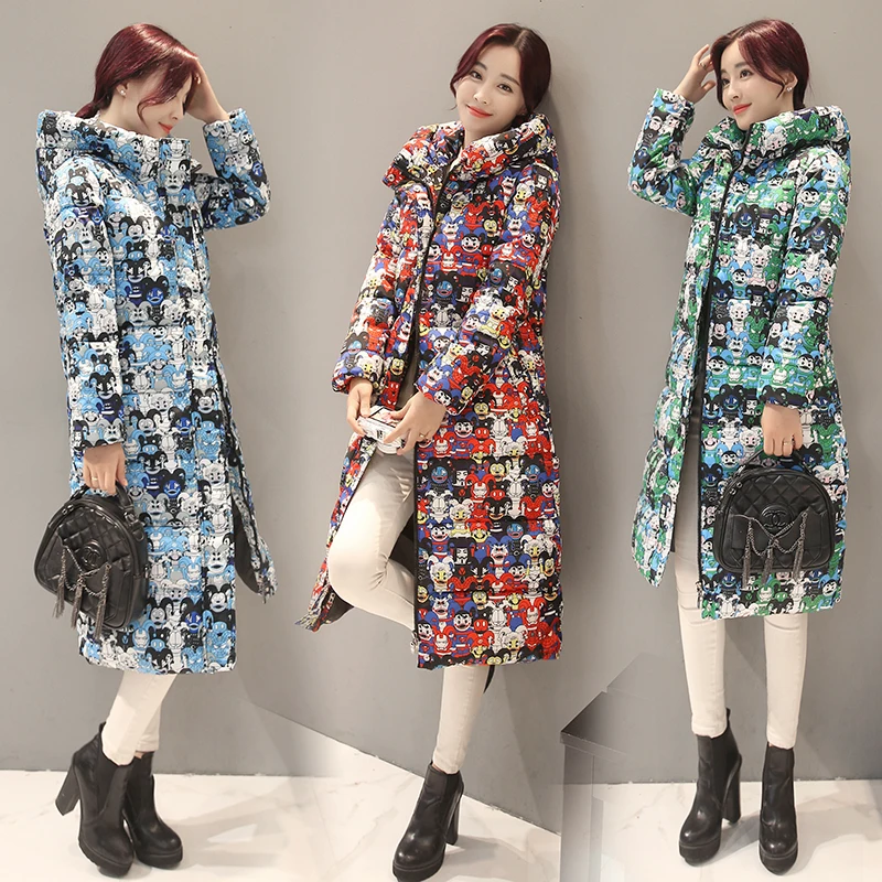 Женская зимняя парка новая Толстая длинная стеганая куртка Женское пальто с