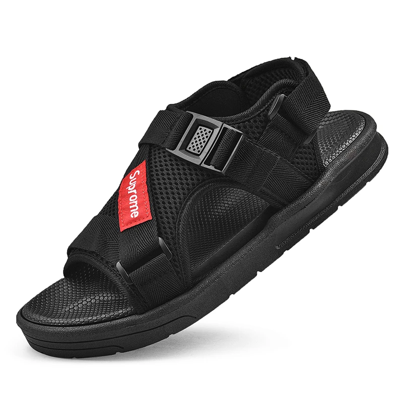 

Summer New Fashion Men's Comfortable Sandals Outdoor Beach Flat Breathable Slippers Walking Men's Shoes Pvc Material Size 36-48