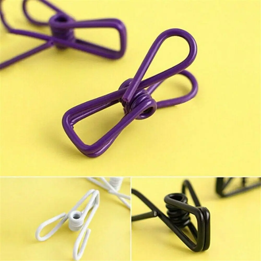 10 шт. многофункциональные разноцветные зажимы из нержавеющей стали прищепки для