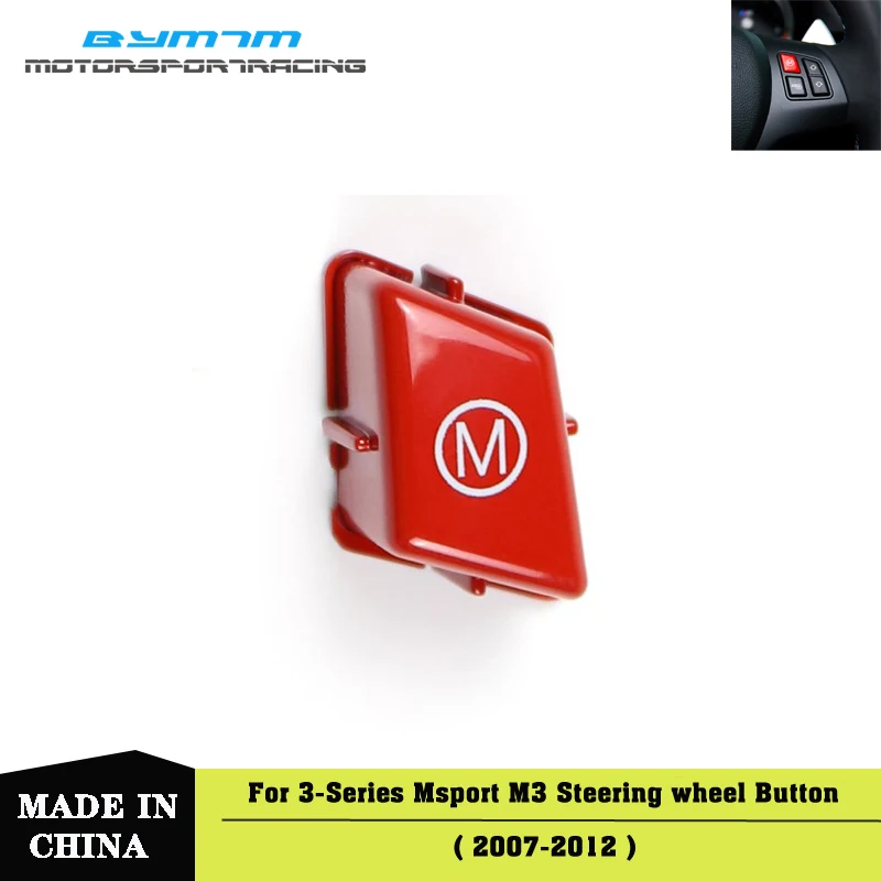 

Auto Accessories Switch Peplacement Cap Sports Car Steering Wheel M Mode Red Button for BMW 3 Series M3 E90 E91 E92 E93