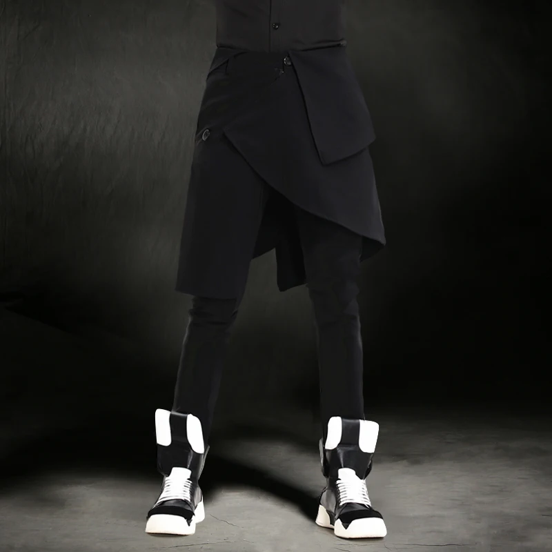 Мужская юбка от кутюр мужские брендовые облегающие брюки костюм для ног