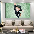 Счастливый миллионер Монополия Холст Картина мотивационные плакаты о деньгах и принты настенные картины для Гостиная домашний декор