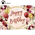 Allenjoy С Днем Рождения вечерние свадебные Baby Shower розовый фон цветок золотистый воздушный шарик в декоративный фон фотосессия реквизит