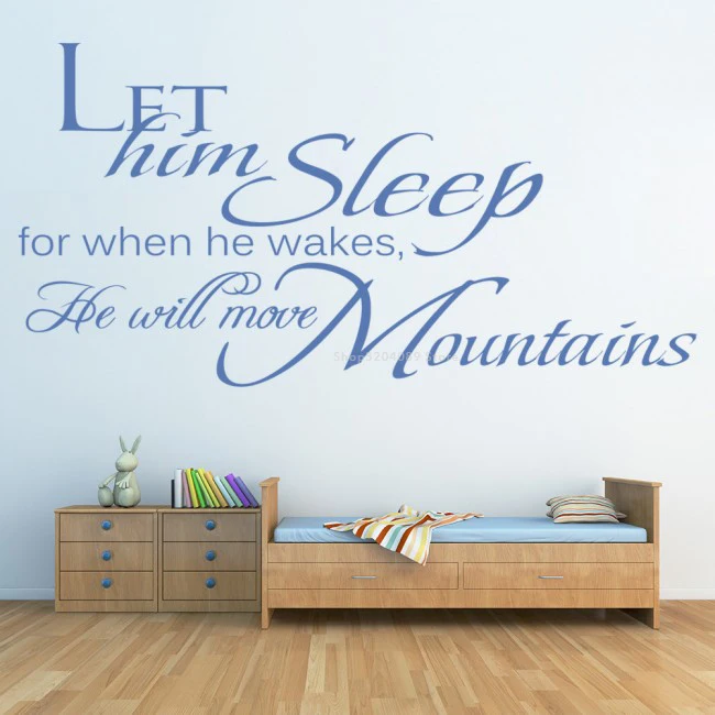 God bless религиозная Цитата Наклейка на стену позволяет ему уснуть когда он