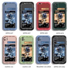For oppo a37 a57 a39 a74 4G a74 5G Realme c11 2020 2021 Realme C20 C20A casing with Space character Back Cover astronaut case