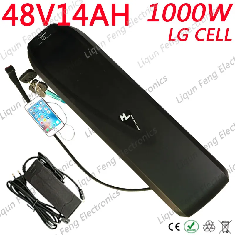 Аккумулятор для электрического велосипеда Задняя Ступица/мотор 48 В 500 Вт 1000 13 А 17