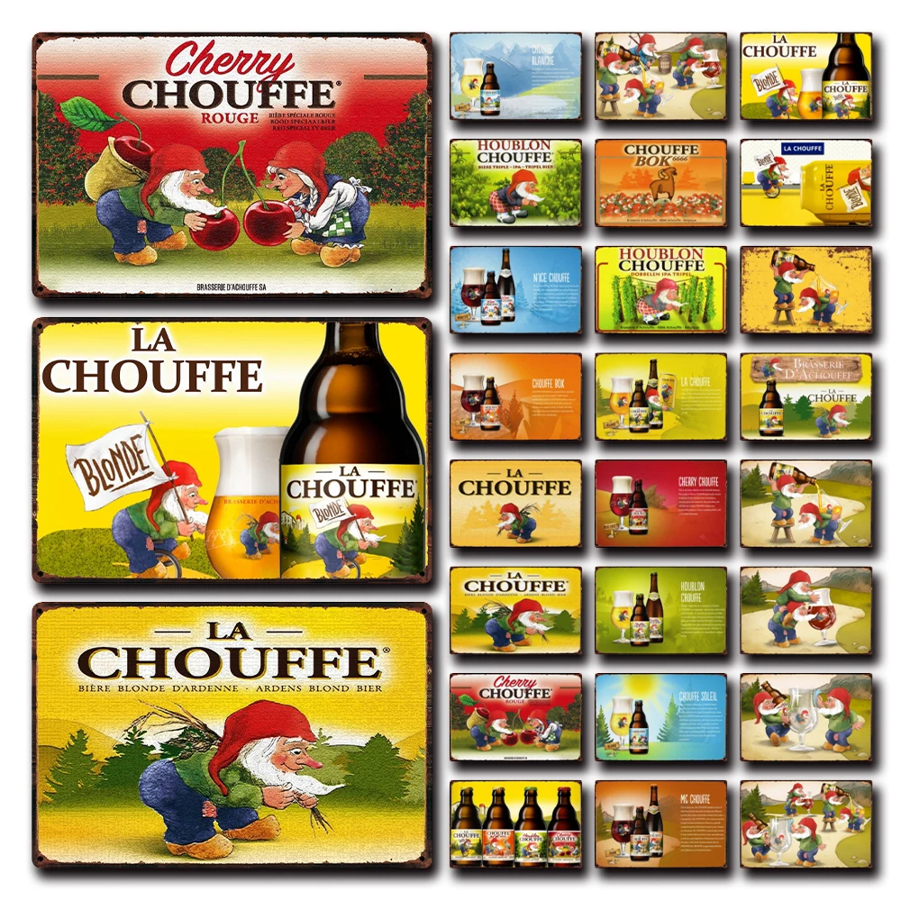 [Kelly66] белое пиво La Cherry Nice Houblon Chouffe Bok солей жестяное искусство металлический знак