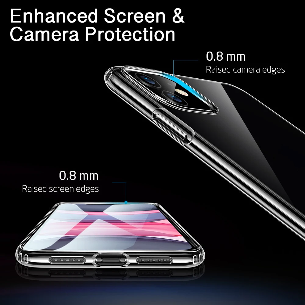 ESR Case for iPhone X XS XR 11 Pro Max SE 2020 Soft TPU Clear Bumper Transparent Cover for iPhone 11 Pro 8 7 Plus 6 6s SE 2020