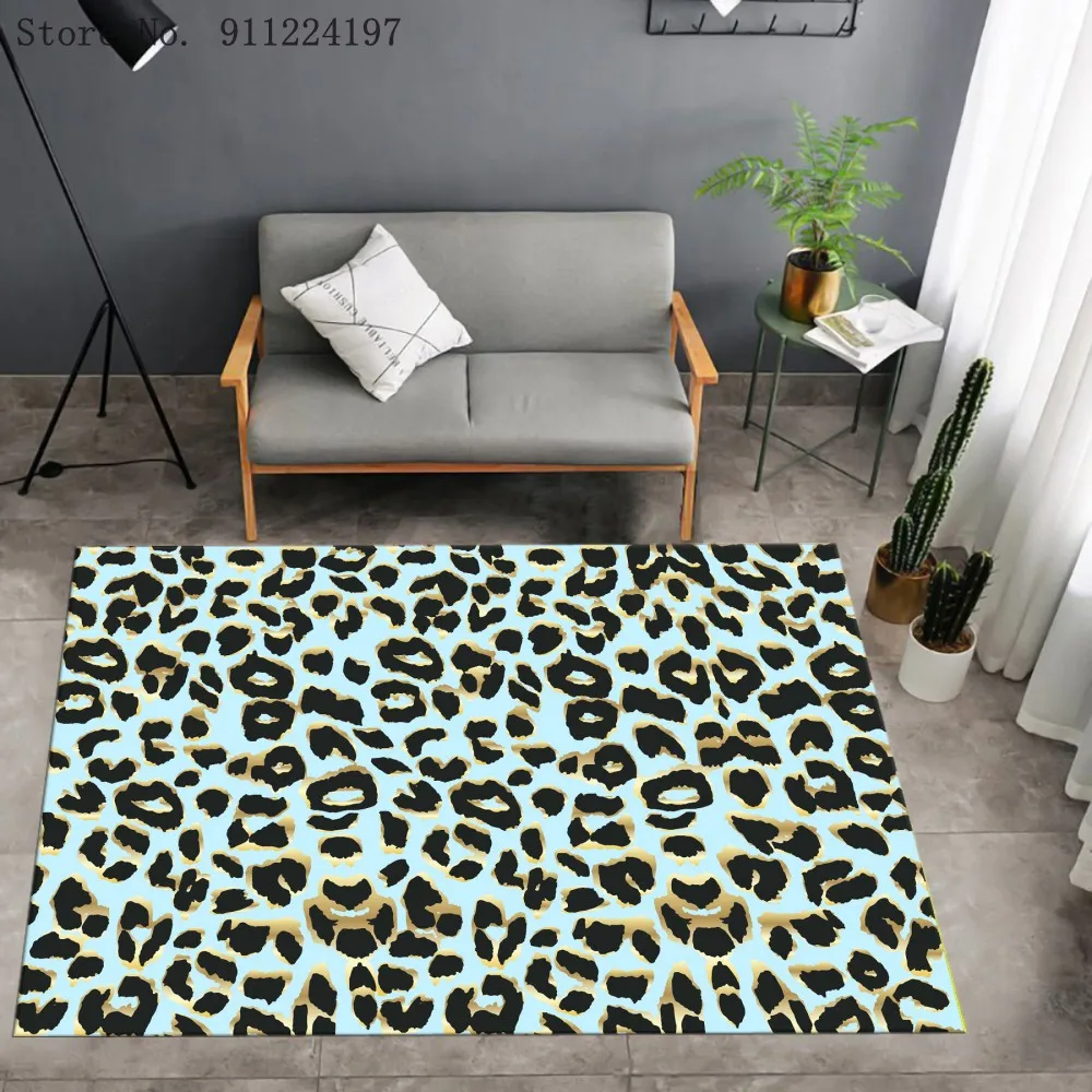 Коврики для гостиной спальни с леопардовым принтом мягкие | Дом и сад