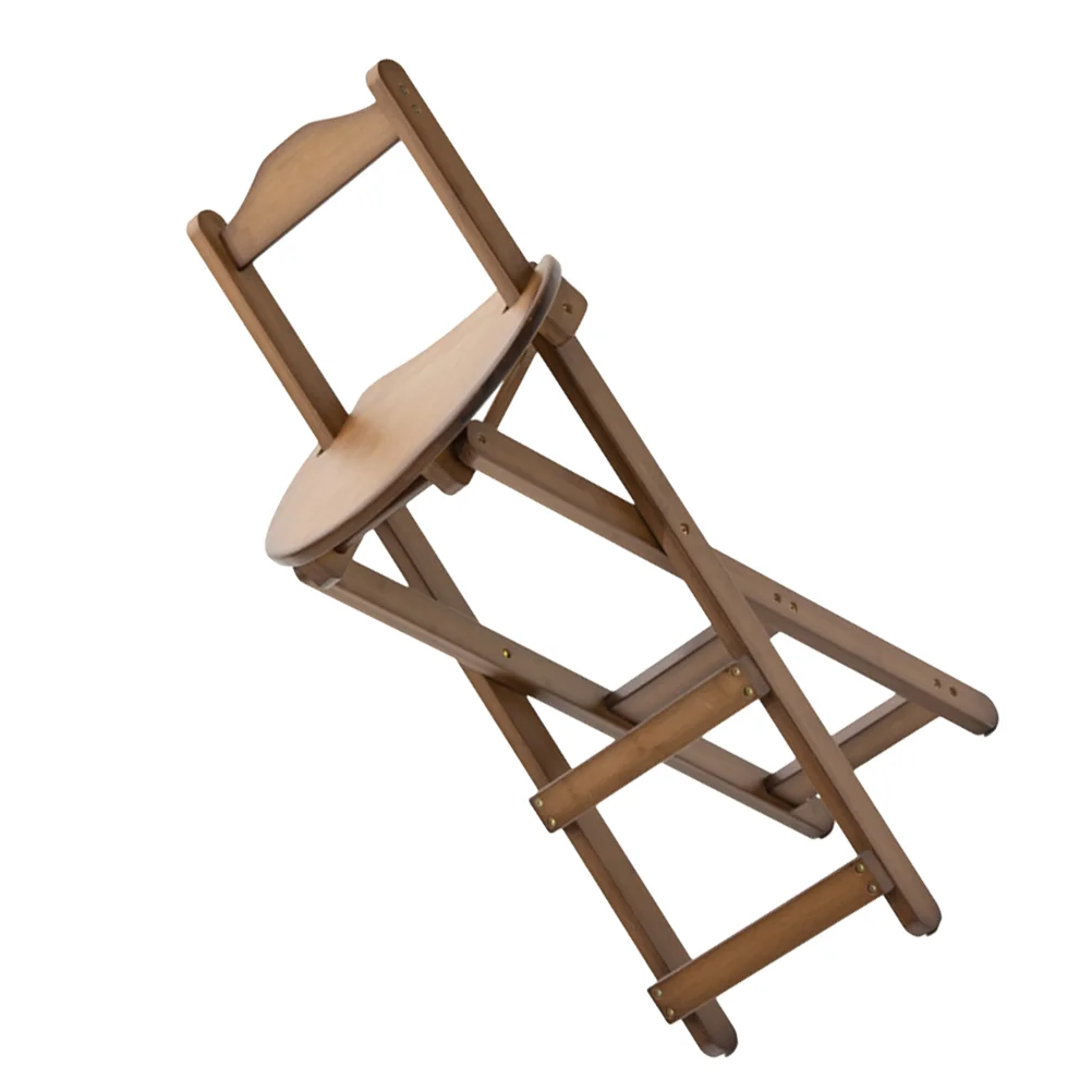 

1pc Household Bamboo Folding Stool Kitchen Stool High Stool Folding Bar Chair